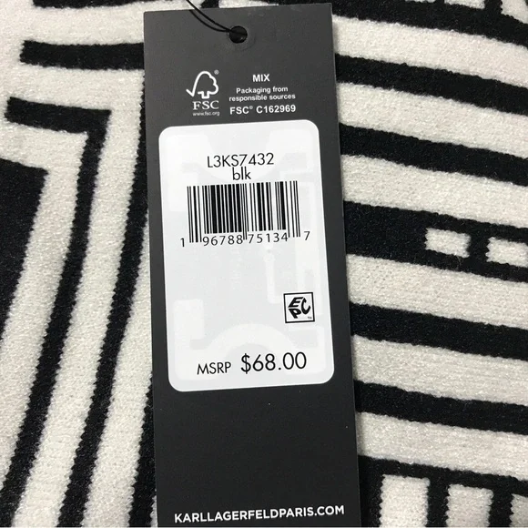 Karl Lagerfeld Art Deco Scarf, Size 72